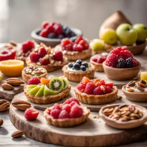 various ideas for healthy pastries