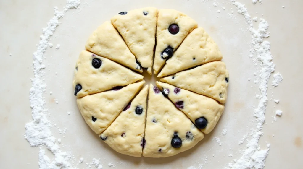 Shaping and Cutting Sourdough Discard Scones